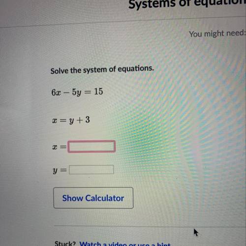What does x and y equal