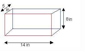 The surface area of this rectangular solid is? (it does contain a top) 444 inches2 560 inches2 332 i