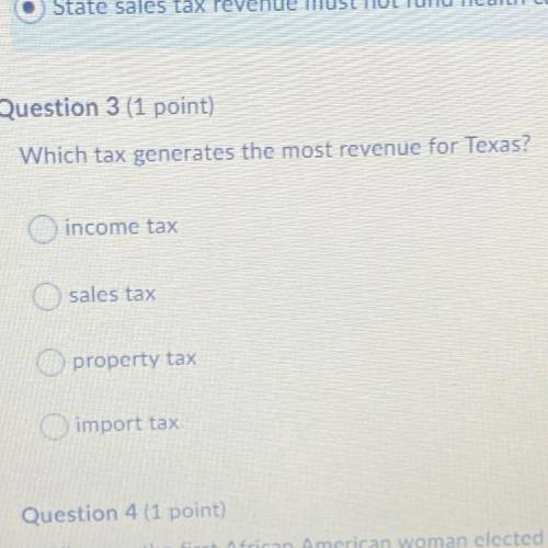 Which tax generates the most revenue for Texas?