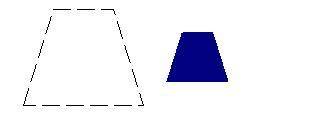 Nolan drew a pre-image of a trapezoid using a dashed line. Which shows an isometric transformation o
