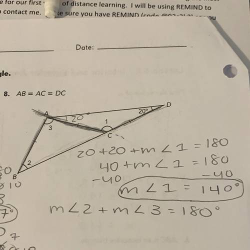 Please help me figure out this answer (find the measure of each numbered angle)