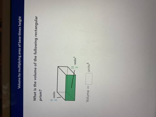 What is the volume of the following rectangular prism