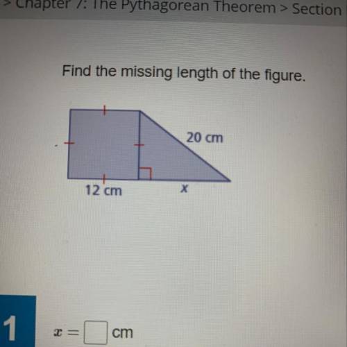 Find the missing length of the figure.