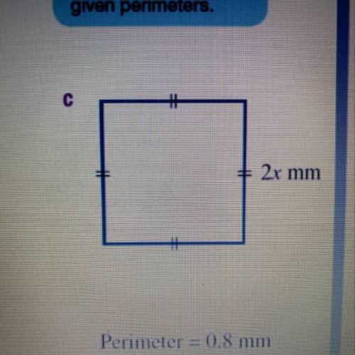 How to work out 2x = 0.8mm