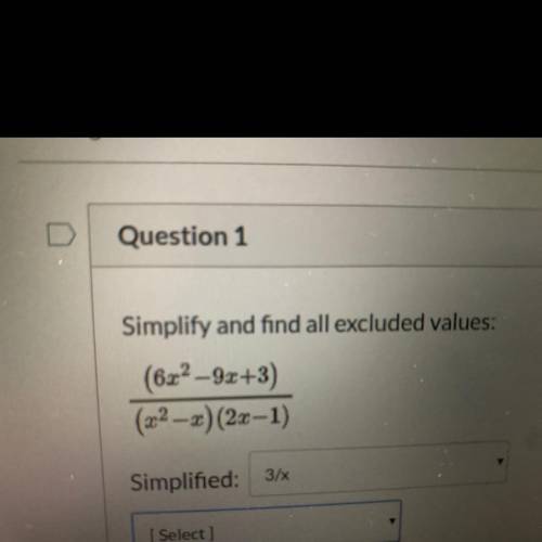 What are the excluded values of this equation?