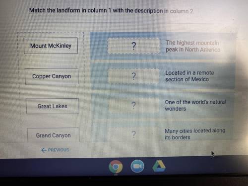 Match the landform in column 1 with the description in column 2 , please .