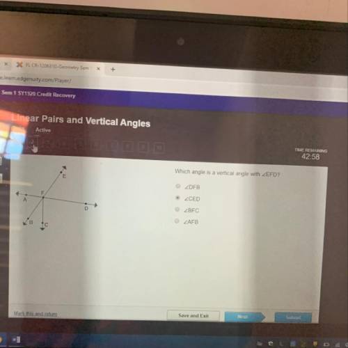 Which angle is a vertical with