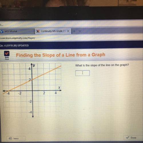 What is the slope of the line on the graph?