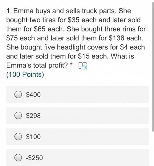 What Emma’s total profit is ;(