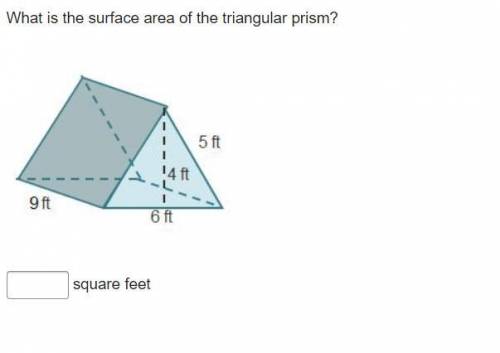 Can someone find the surface area of this triangular prism?