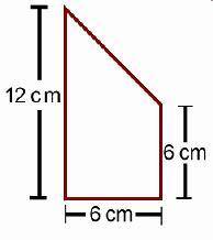 What is the area of this irregular figure?54 Centimeters squared72 Centimeters squared216 Centimeter