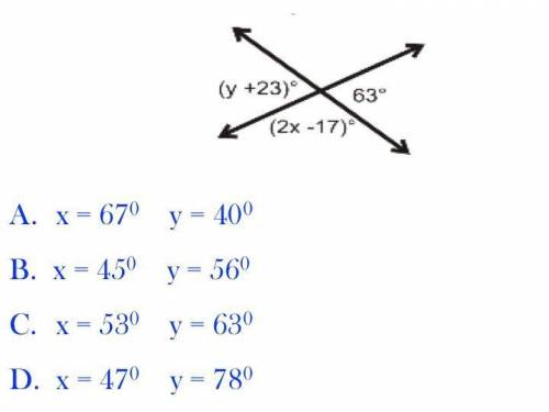 Solve for x and y (y+23) (2x-17)