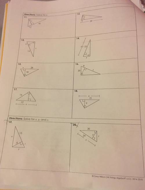 I need help with my homework for similar right triangles and geometric mean.
