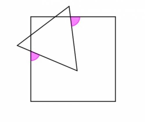 Given two regular shapes, find the sum of the pink angles