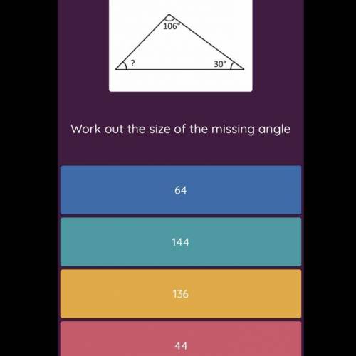 What’s the size of the missing angle