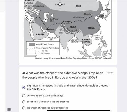 The information provided by the map indicates that in 1280 the mongols controlled :