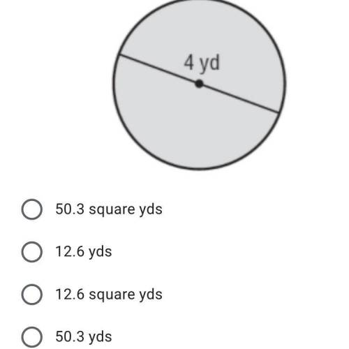 I’m pretty sure the answer is 50.3 but could someone please tell me if it’s square yards or yards?