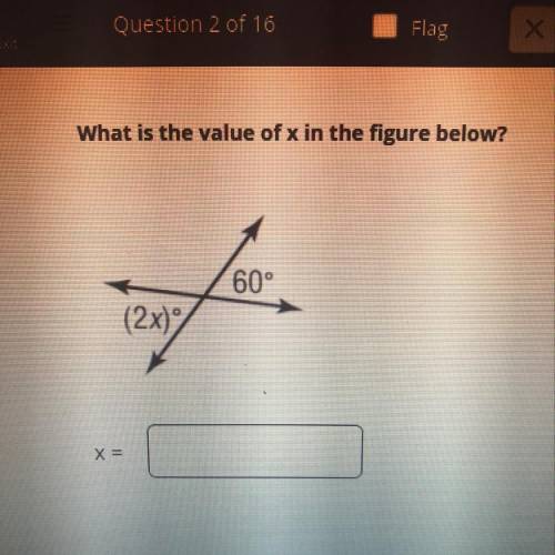 What is the value of x in the figure below