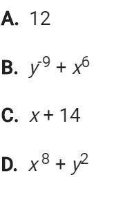 Please help! identify the variable expression that is NOT a polynomial