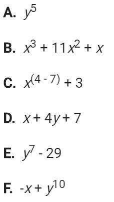 Please help! Which of the following is a trinomial with a constant term?