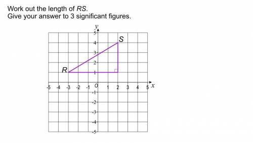 Work out the lengh of RS  gue your answer to 3 significant figures