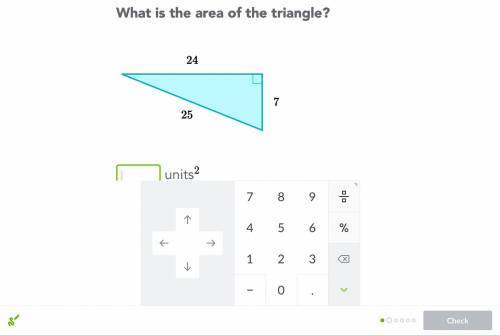 What is the area of the triangle? 24,25,7Pls pls helpp