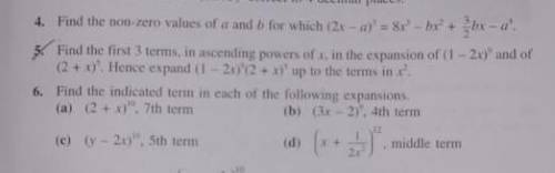 Can someone please help me with numbers 4,5,6I have to send it back before tomorrow