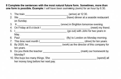 Complete the sentences with the most natural future form. Sometimes, more than one form is possible.