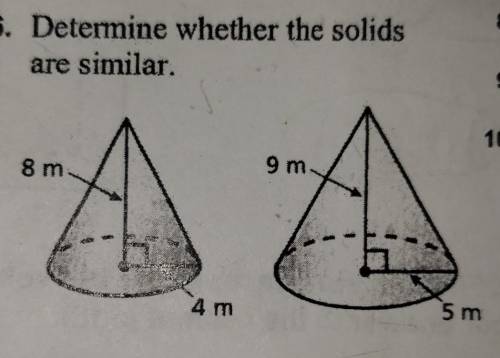 . Determine whether the solidsare similar.