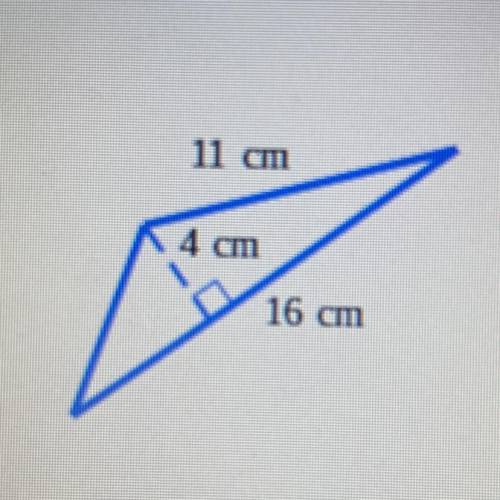 Find the area of the triangle. be sure to include the correct unit in your answer.