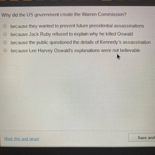Why did the US government create the Warren Commission