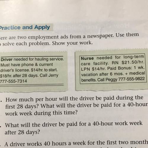 RN means registered nurse. LPN means licensed practical nurse. What is the hourly pay for the LPN? H