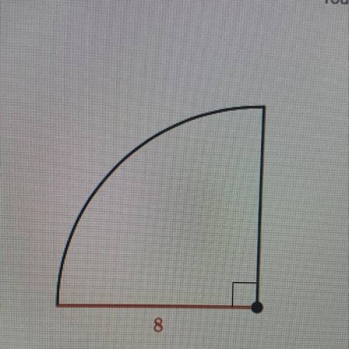 Find the area of the shape. Either enter an exact answer in terms of pi or use 3.14 for pi and enter
