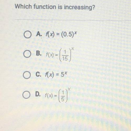 Which function is increasing?