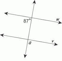 If ↔w||↔v, then find the measurement of angle a. ∠a =