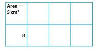 Sam divided a rectangle into 8 congruent  rectangles that each have the area shown.  What is the are