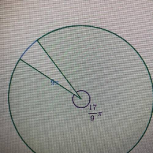 A circle with area 9pi has a sector with a central angle of 17/9pi radians. What is the area of the
