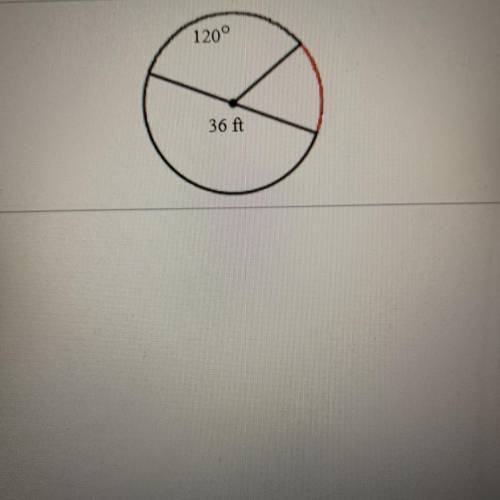 Find the arc length shown In red. Leave your answer in terms of pi.
