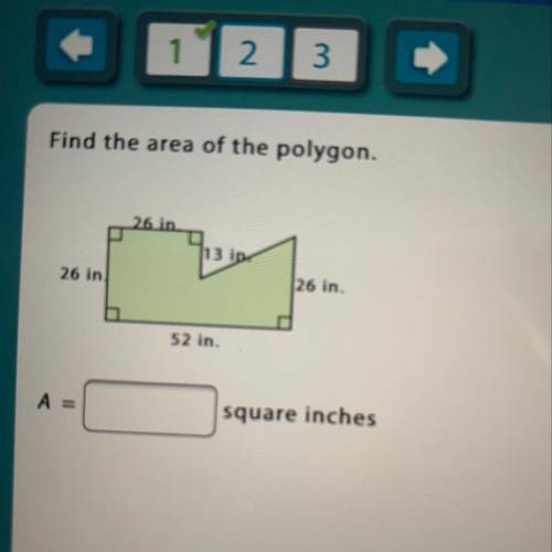 Please help me find the area of the polygon