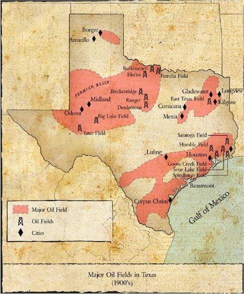 Can you explain why so many oil refineries were set up along the southeastern border of Texas?