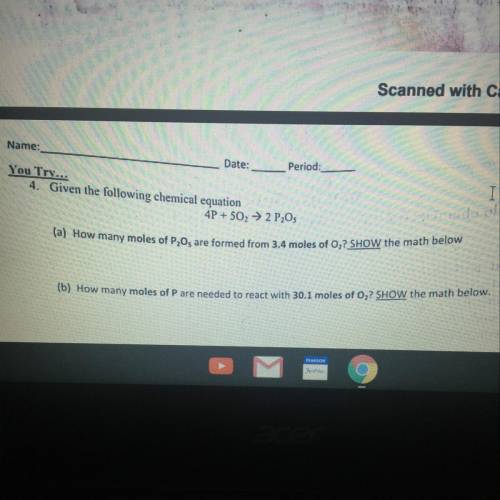 Please help me ASAP! It’s just 2 questions. Please show how you got he answer. Chemistry
