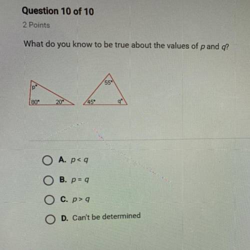 Which answer choice is correct ?