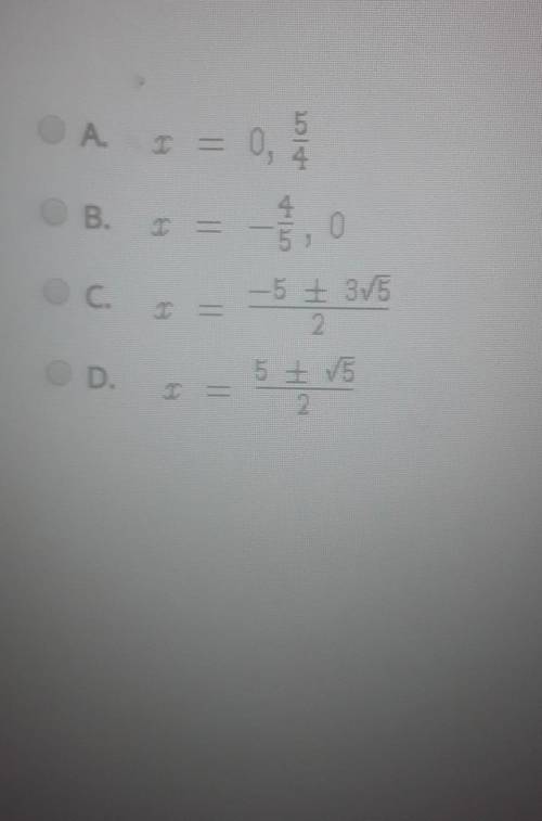 What are the solutions to this quadratic equation 4x^2 -10 = 10 - 20x?