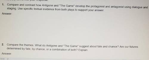 ( Need Help ASAP) You will now compare and contrast Antigone and