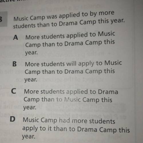 Music camp was applied to by more students than to drama camp this year