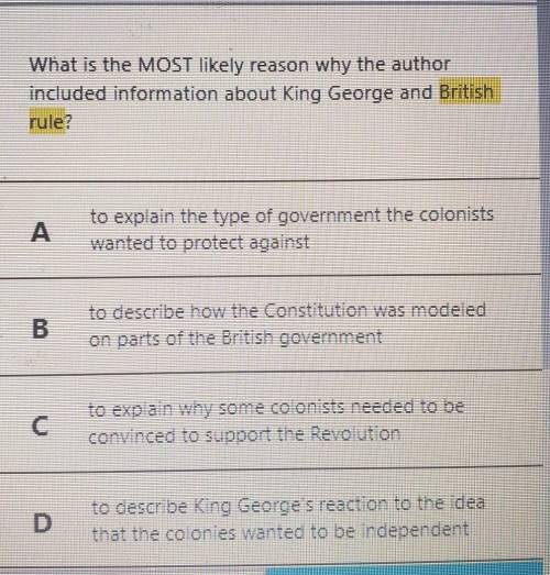 What is the MOST likely reason why the author included information about King George and British rul
