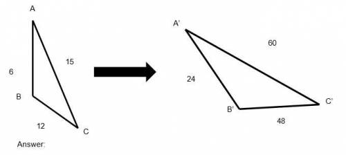 The two figures are similar. a) Write the similarity statement. b) Is the image of the dilation a re