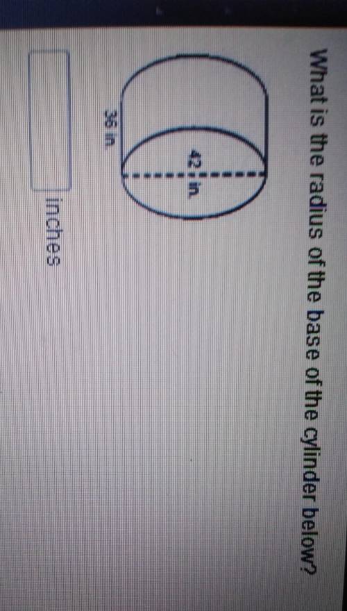 What is the radius of the base of the cylinder below?