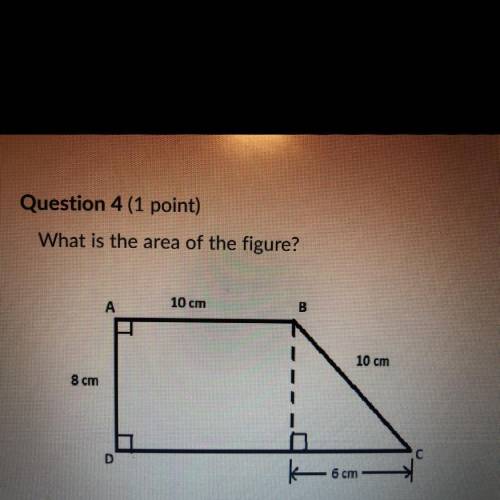 What is the area of the figure???  96cm2  64cm2 128cm2 104cm2