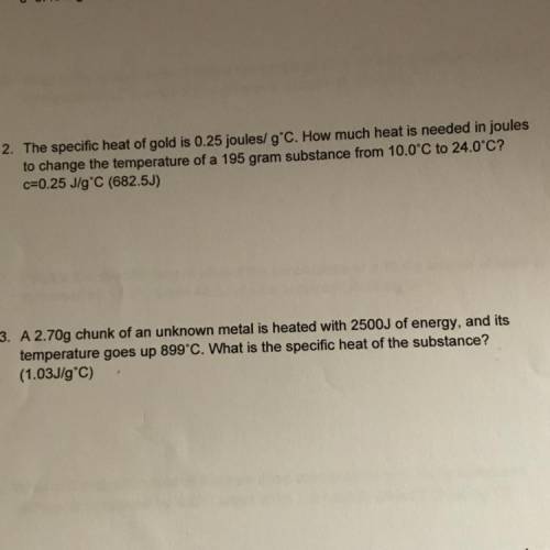 Please help with numbers 2&3